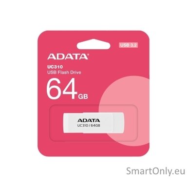 ADATA | USB Flash Drive | UC310 | 64 GB | USB 3.2 Gen1 | White