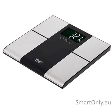 adler-bathroom-scale-with-analyzer-ad-8165-maximum-weight-capacity-225-kg-accuracy-100-g-body-mass-index-bmi-measuring-stainless