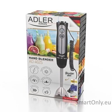 Adler | Hand blender | AD 4625b | Hand Blender | 850 W | Number of speeds 5 | Turbo mode | Black Adler | Hand blender | AD 4625b | Hand Blender | 850 W | Number of speeds 5 | Turbo mode | Black