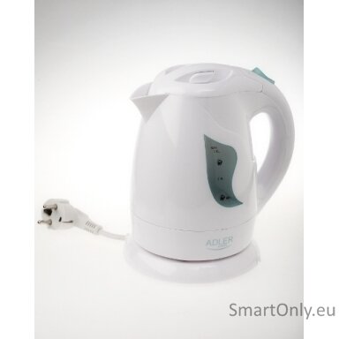 Adler | Kettle | AD 08 | Standard | 850 W | 1 L | Plastic | 360° rotational base | White Adler | Kettle | AD 08 | Standard | 850 W | 1 L | Plastic | 360° rotational base | White