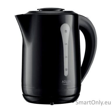 Adler | Kettle | AD 1244 | Electric | 1850 W | 2.5 L | Plastic | 360° rotational base | Black Adler | Kettle | AD 1244 | Electric | 1850 W | 2.5 L | Plastic | 360° rotational base | Black