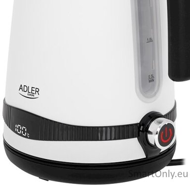 Adler Kettle AD 1295w Electric 2200 W 1.7 L Stainless steel 360° rotational base White Adler Kettle AD 1295w Electric 2200 W 1.7 L Stainless steel 360° rotational base White