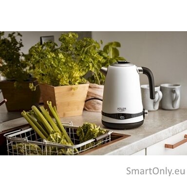 Adler Kettle AD 1295w Electric 2200 W 1.7 L Stainless steel 360° rotational base White Adler Kettle AD 1295w Electric 2200 W 1.7 L Stainless steel 360° rotational base White