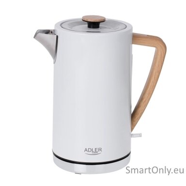 Adler | Kettle | AD 1347w | Electric | 2200 W | 1.5 L | Stainless steel | 360° rotational base | White Adler | Kettle | AD 1347w | Electric | 2200 W | 1.5 L | Stainless steel | 360° rotational base | White