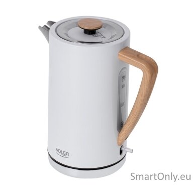 Adler | Kettle | AD 1347w | Electric | 2200 W | 1.5 L | Stainless steel | 360° rotational base | White Adler | Kettle | AD 1347w | Electric | 2200 W | 1.5 L | Stainless steel | 360° rotational base | White