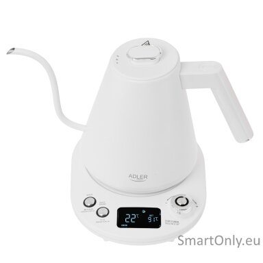Adler | Kettle | AD 1349w | Electric | 1100 W | 1 L | Stainless Steel | 360° rotational base | White