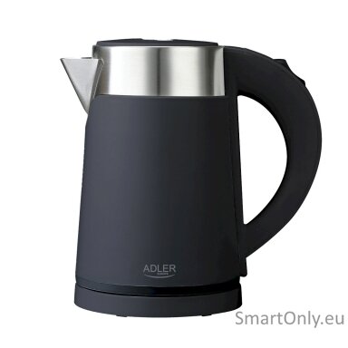 Adler | Kettle | AD 1372 | Electric | 800 W | 0.6 L | Plastic/Stainless steel | 360° rotational base | Black Adler | Kettle | AD 1372 | Electric | 800 W | 0.6 L | Plastic/Stainless steel | 360° rotational base | Black