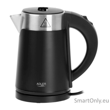 Adler | Kettle | AD 1372 | Electric | 800 W | 0.6 L | Plastic/Stainless steel | 360° rotational base | Black Adler | Kettle | AD 1372 | Electric | 800 W | 0.6 L | Plastic/Stainless steel | 360° rotational base | Black