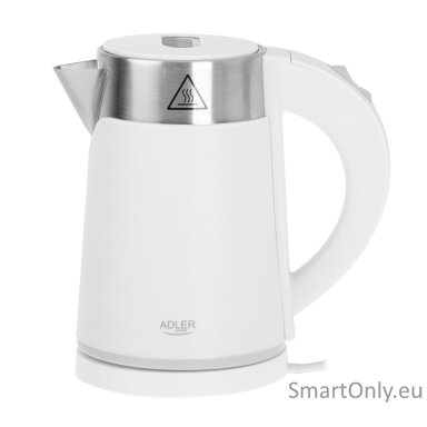 Adler | Kettle | AD 1372 | Electric | 800 W | 0.6 L | Plastic/Stainless steel | 360° rotational base | White Adler | Kettle | AD 1372 | Electric | 800 W | 0.6 L | Plastic/Stainless steel | 360° rotational base | White