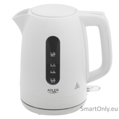 Adler Kettle | AD 1380w | Electric | 2200 W | 1 L | Polypropylene | 360° rotational base | White Adler Kettle | AD 1380w | Electric | 2200 W | 1 L | Polypropylene | 360° rotational base | White