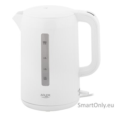 Adler | Kettle | AD 1386 | Electric | 1850 W | 2.2 L | Plastic | 360° rotational base | White Adler | Kettle | AD 1386 | Electric | 1850 W | 2.2 L | Plastic | 360° rotational base | White