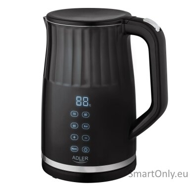 Adler Kettle with LED display | AD 1350 | Electric | 2200 W | 1.7 L | Stainless Steel | 360° rotational base | Black Adler Kettle with LED display | AD 1350 | Electric | 2200 W | 1.7 L | Stainless Steel | 360° rotational base | Black