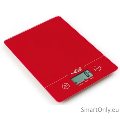 Adler | Kitchen scales | AD 3138 | Maximum weight (capacity) 5 kg | Graduation 1 g | Red Adler | Kitchen scales | AD 3138 | Maximum weight (capacity) 5 kg | Graduation 1 g | Red