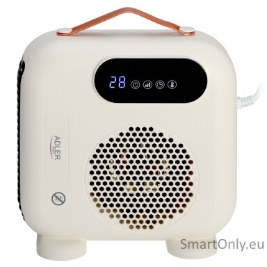 Adler LED Fan Heater with Remote Control | AD 7756 | Fan heater | 2000 W | Beige | IPX0