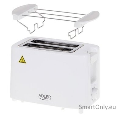 Adler Toaster AD 3223	 Power 750 W Number of slots 2 Housing material Plastic White