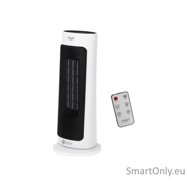 Adler | Tower Fan Heater with Timer | AD 7738 | Ceramic | 2000 W | Number of power levels 2 | Suitable for rooms up to 25 m² | White