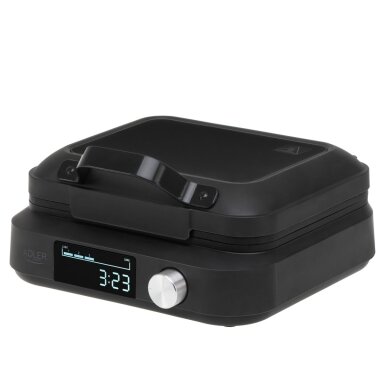 Adler Waffle Maker with LED Display AD 3087 2200 W Number of pastry 2 EU Plug Black Adler Waffle Maker with LED Display AD 3087 2200 W Number of pastry 2 EU Plug Black