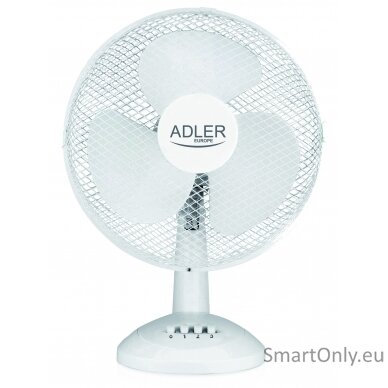 Adler AD 7304 Desk Fan, Number of speeds 3, 45 W, Oscillation, Diameter 40 cm, White 2