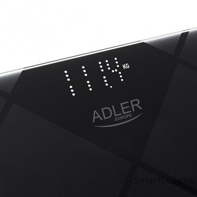 Adler Bathroom Scale AD 8169 Maximum weight (capacity) 180 kg, Accuracy 100 g, Graphite/Black 2