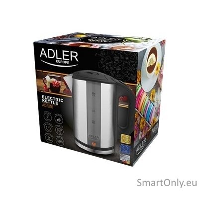 Adler | Kettle | AD 1216 | Standard | 2000 W | 1.7 L | Stainless steel | 360° rotational base 9