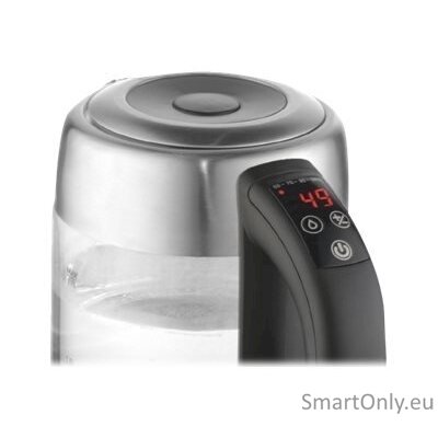 Adler Kettle AD 1247 NEW With electronic control 1850 - 2200 W 1.7 L Stainless steel, glass 360° rotational base Stainless steel/Transparent 13 Adler Kettle AD 1247 NEW With electronic control 1850 - 2200 W 1.7 L Stainless steel, glass 360° rotational base Stainless steel/Transparent 13