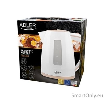 Adler Kettle AD 1264 Standard 2200 W 1.7 L Plastic 360° rotational base White 5 Adler Kettle AD 1264 Standard 2200 W 1.7 L Plastic 360° rotational base White 5