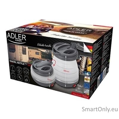 Adler | Travel Kettle | AD 1279 | Electric | 750 W | 0.6 L | Silicon | White 7