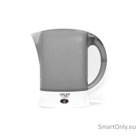 Adler Travel Kettle AD 1268 Standard 600 W 0.6 L Plastic White Adler Travel Kettle AD 1268 Standard 600 W 0.6 L Plastic White