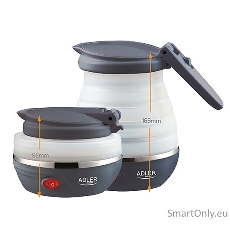 Adler | Travel Kettle | AD 1279 | Electric | 750 W | 0.6 L | Silicon | White Adler | Travel Kettle | AD 1279 | Electric | 750 W | 0.6 L | Silicon | White