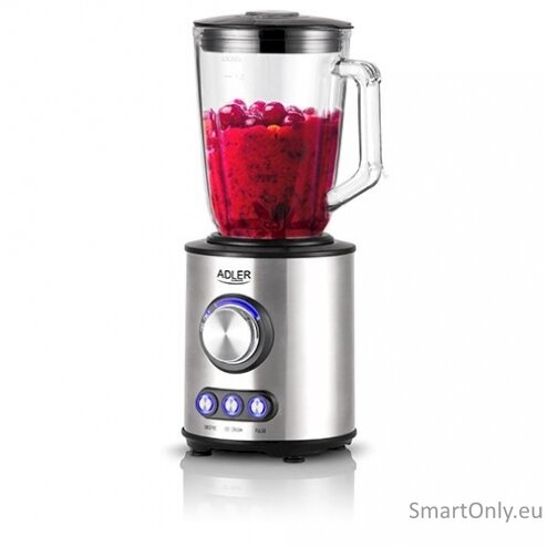 Adler Blender AD 4078 Tabletop 1700 W Jar material Glass Jar capacity 1.5 L Ice crushing Stainless steel 1 Adler Blender AD 4078 Tabletop 1700 W Jar material Glass Jar capacity 1.5 L Ice crushing Stainless steel 1