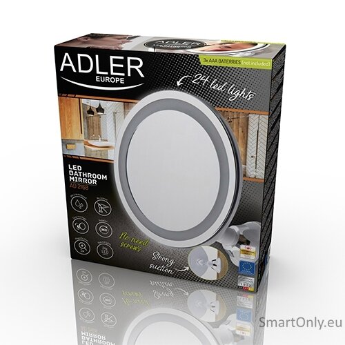 Adler | Bathroom Mirror | AD 2168 | 20 cm | LED mirror | White 2 Adler | Bathroom Mirror | AD 2168 | 20 cm | LED mirror | White 2