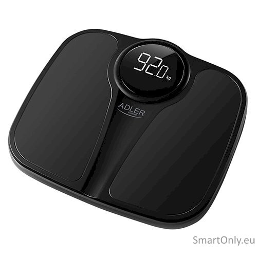 Adler | Bathroom Scale | AD 8172b | Maximum weight (capacity) 180 kg | Accuracy 100 g | Body Mass Index (BMI) measuring | Black