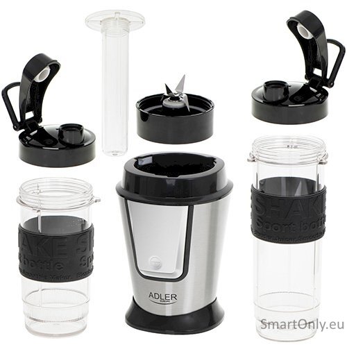 Adler Blender AD 4081 Tabletop 800 W Jar material BPA Free Plastic Jar capacity 0.57 and 0.4 L Ice crushing Black/Stainless steel New 3 Adler Blender AD 4081 Tabletop 800 W Jar material BPA Free Plastic Jar capacity 0.57 and 0.4 L Ice crushing Black/Stainless steel New 3