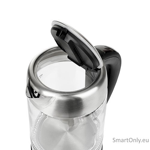 Adler Kettle AD 1247 NEW With electronic control 1850 - 2200 W 1.7 L Stainless steel, glass 360° rotational base Stainless steel/Transparent 2 Adler Kettle AD 1247 NEW With electronic control 1850 - 2200 W 1.7 L Stainless steel, glass 360° rotational base Stainless steel/Transparent 2