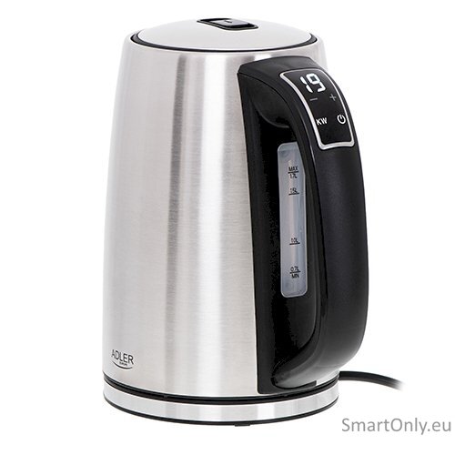 Adler Kettle AD 1340 Electric 2200 W 1.7 L Stainless steel 360° rotational base Inox 1 Adler Kettle AD 1340 Electric 2200 W 1.7 L Stainless steel 360° rotational base Inox 1