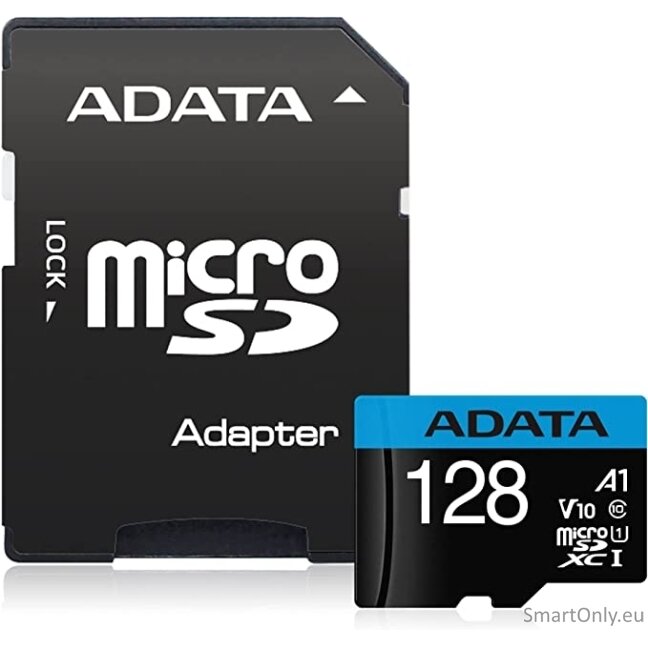 ADATA | microSDXC/SDHC UHS-I Memory Card | Premier | 128 GB | microSDHC/SDXC | Flash memory class 10 ADATA | microSDXC/SDHC UHS-I Memory Card | Premier | 128 GB | microSDHC/SDXC | Flash memory class 10
