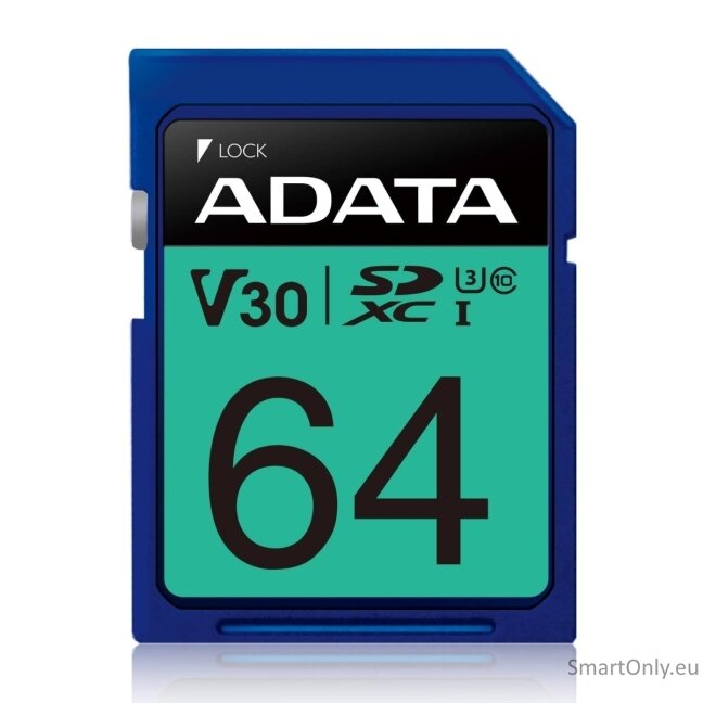 ADATA | Premier Pro | UHS-I | 64 GB | SDXC | Flash memory class 10 ADATA | Premier Pro | UHS-I | 64 GB | SDXC | Flash memory class 10