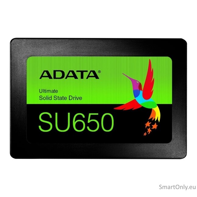 ADATA | Ultimate SU650 | 256 GB | SSD form factor 2.5" | Solid-state drive interface SATA 6Gb/s | Read speed 520 MB/s | Write speed 450 MB/s 4 ADATA | Ultimate SU650 | 256 GB | SSD form factor 2.5" | Solid-state drive interface SATA 6Gb/s | Read speed 520 MB/s | Write speed 450 MB/s 4