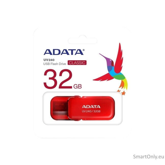 ADATA | UV240 | 32 GB | USB 2.0 | Red 2 ADATA | UV240 | 32 GB | USB 2.0 | Red 2