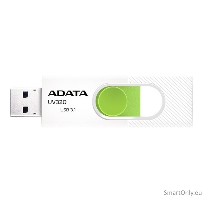 ADATA | UV320 | 64 GB | USB 3.1 | White/Green ADATA | UV320 | 64 GB | USB 3.1 | White/Green