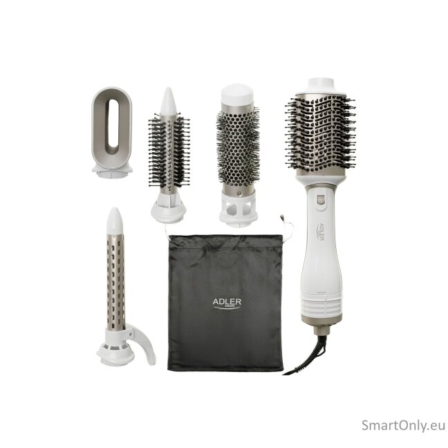 Adler 5-in-1 Curling Iron-Dryer | AD 2027 | Number of heating levels 2 | 1200 W | White/Champagne 13