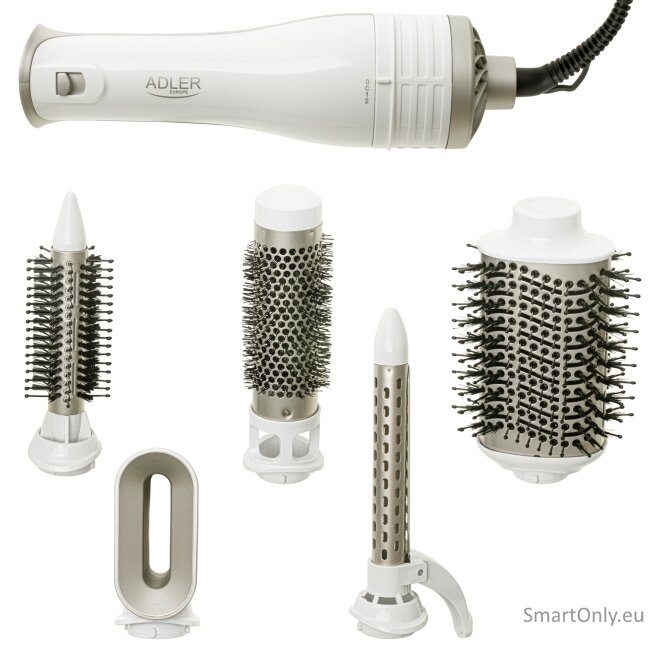 Adler 5-in-1 Curling Iron-Dryer | AD 2027 | Number of heating levels 2 | 1200 W | White/Champagne 7 Adler 5-in-1 Curling Iron-Dryer | AD 2027 | Number of heating levels 2 | 1200 W | White/Champagne 7