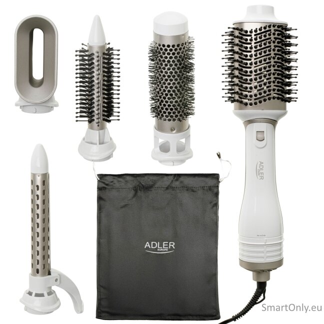 Adler 5-in-1 Curling Iron-Dryer | AD 2027 | Number of heating levels 2 | 1200 W | White/Champagne Adler 5-in-1 Curling Iron-Dryer | AD 2027 | Number of heating levels 2 | 1200 W | White/Champagne
