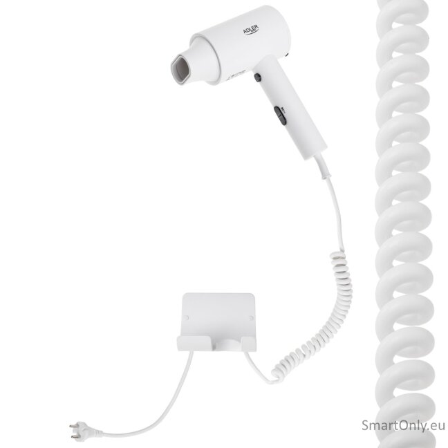 Adler AD 2285 Wall-Mount Hair Dryer, White 10 Adler AD 2285 Wall-Mount Hair Dryer, White 10