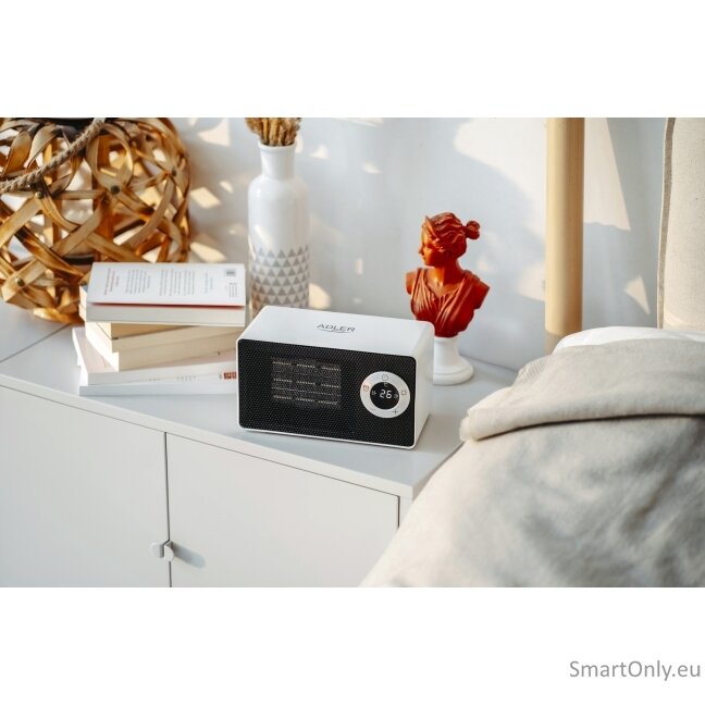 Adler | AD 7746 | Ceramic fan heater | 1000 W | Number of power levels 2 | White 3 Adler | AD 7746 | Ceramic fan heater | 1000 W | Number of power levels 2 | White 3