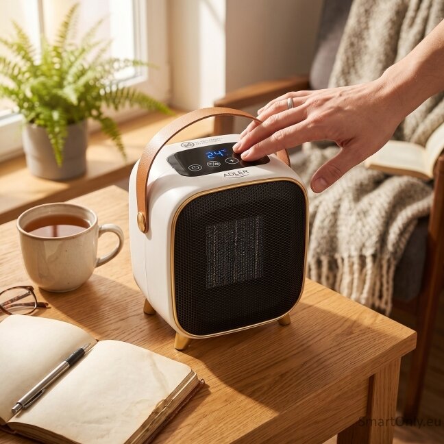 Adler AD 7762 Ceramic Fan Heater with LED Display, Cool Air Fan 10