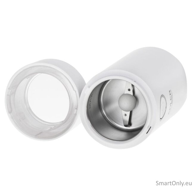 Adler | Coffee grinder | AD4446wg | 150 W | Coffee beans capacity 75 g | Lid safety switch | White