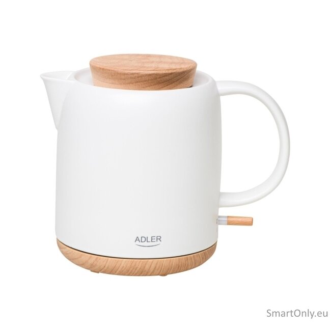 Adler Electric Kettle | AD 1304 | Electric | 1200 W | 1 L | Ceramic | 360° rotational base | White 11