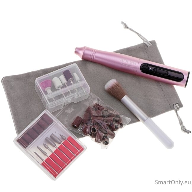 Adler | Electric Nail Drill Set | AD 2181 | Number of power levels 5 | Pink 3 Adler | Electric Nail Drill Set | AD 2181 | Number of power levels 5 | Pink 3