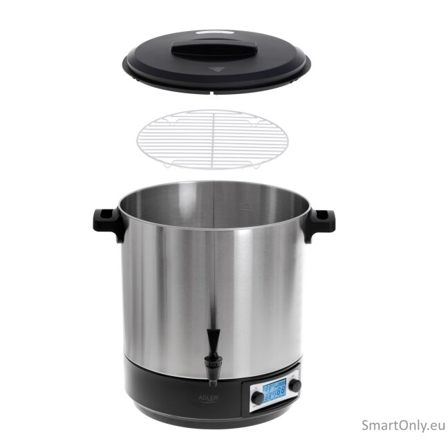 Adler Electric pot/Cooker AD 4496 2600W 28L Stainless steel Black EU Plug 2 Adler Electric pot/Cooker AD 4496 2600W 28L Stainless steel Black EU Plug 2